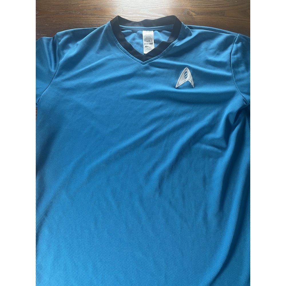 Star Trek Shirt Mens Medium Blue Kellogg's Promo 2009 Sci-Fi Movie Tee Polyester